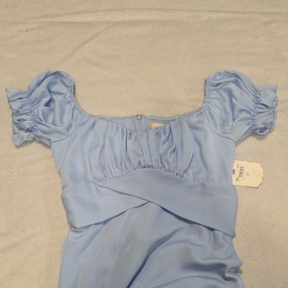 Altar'd State Light Blue Off-Shoulder Maxi Dress - Picture 3 of 8